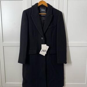 Zara Women's Warm Wool Long Manteco Coat